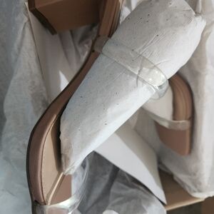 Steve Madden Nude Heels with Clear Straps